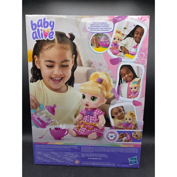 Baby Alive Bubbly Tea Party Doll With Accessories Blonde Hair 3+ Years Includes - Picture 6 of 6